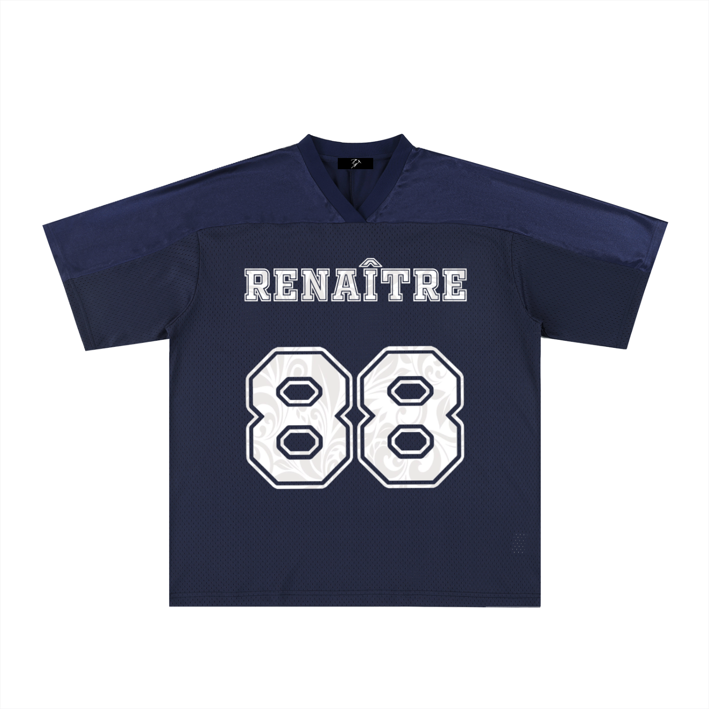 Renaître Mesh ‘A Flower Blooms’ Mesh V - neck Jersey